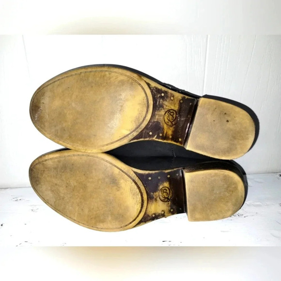 Lucky Benna Western Bootie in Black size 8.5 Studs Almond Toe Short Heel - Picture 5 of 9